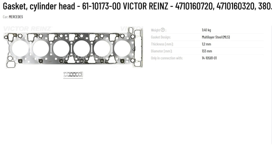 VICTOR REINZ Gasket cylinder head 61-10173-00 4710160720 4710160320 380.060 for customer requirements